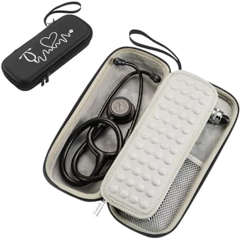 Caseling Black Stethoscope Case with ID Slot & Pockets | 28 cm (10.8") Outer Length thumbnail 1
