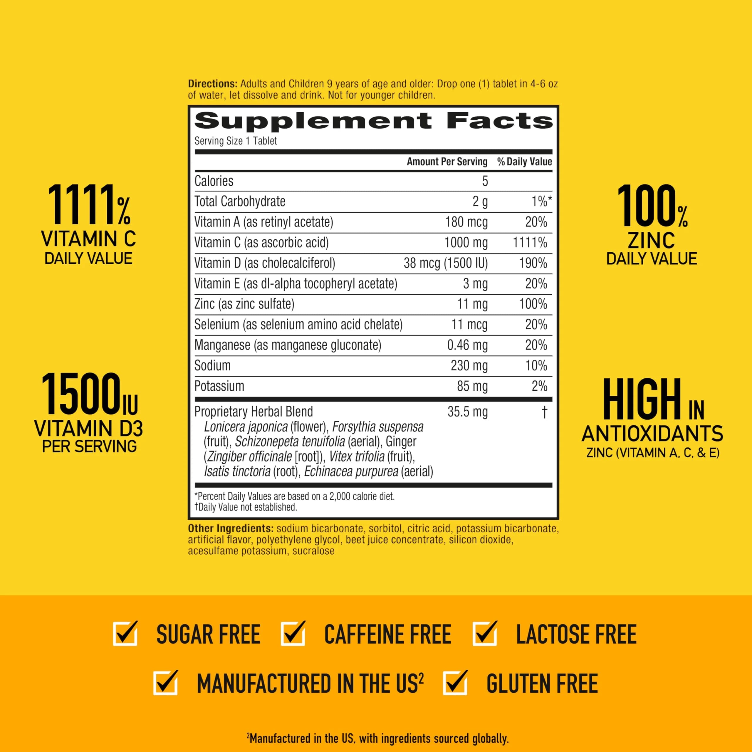 Airborne Immune Support Effervescent Tablets, Citrus + Verry Berry Flavor, 30 Count - view 4
