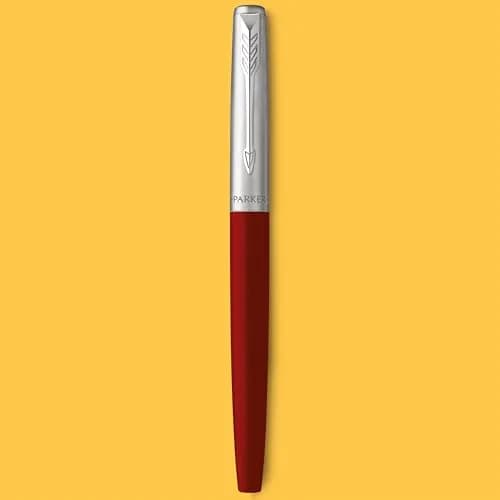 Parker Jotter Originals Fountain Pen Classic Red Finish Medium Nib with Blue & Black Ink | Smooth Ink Flow Writing Instrument thumbnail 2