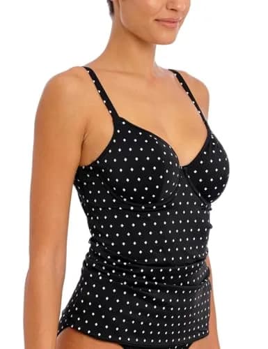 Freya Jewel Cove Underwire Plunge Tankini 36G Black | Classic Support & Style thumbnail 4