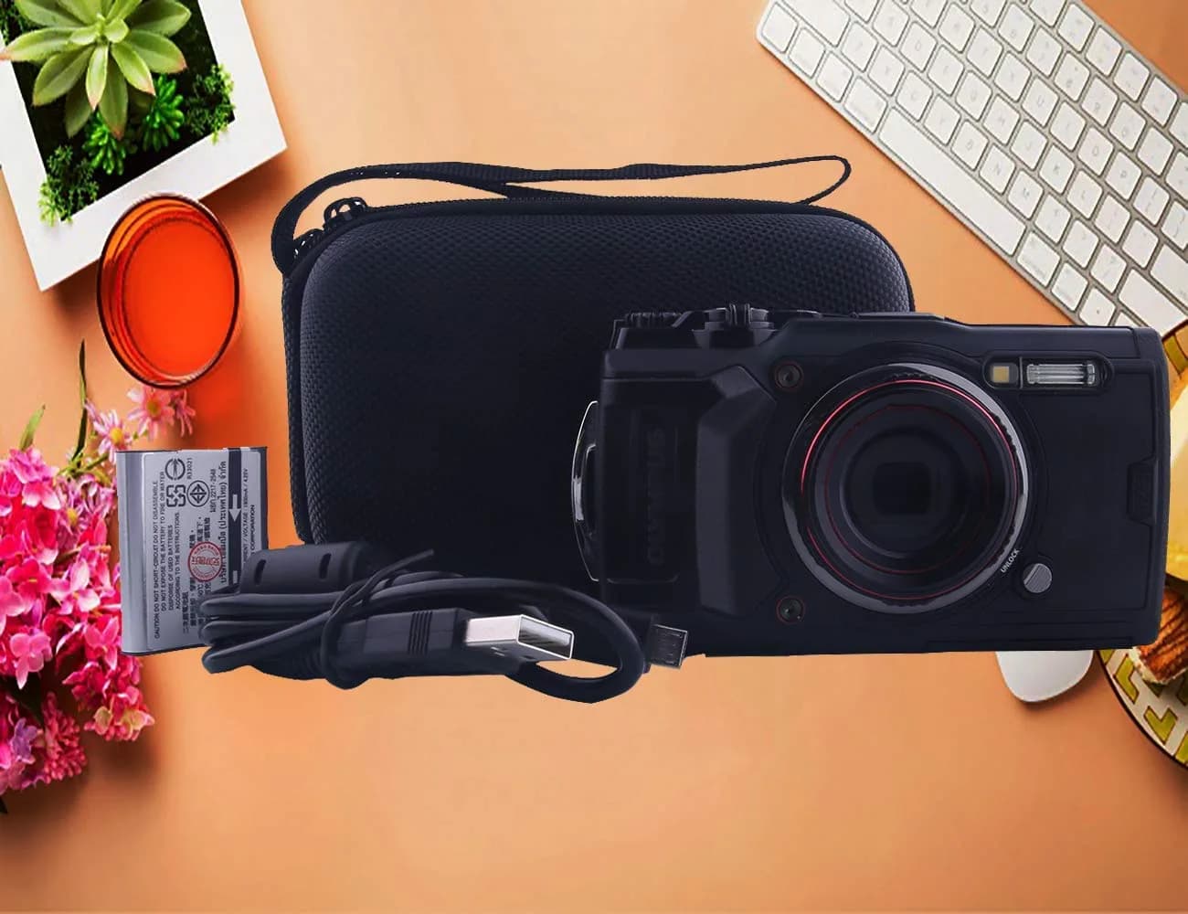 WERJIA Black Hard Carrying Case for Olympus TG-7/TG-6/TG-5/TG-4 Cameras | 12.7cm (5in) Length - view 6