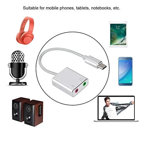 Pomya Aluminum Alloy Type-C Stereo Audio Adapter External Sound Card | 48kHz Sample Rate thumbnail 3