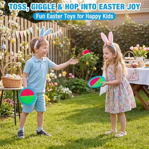Ayeboovi Toss and Catch Ball Game Set with 2 Paddles & 2 Balls | Classic Outdoor Fun for Kids Ages 3-12 thumbnail 9