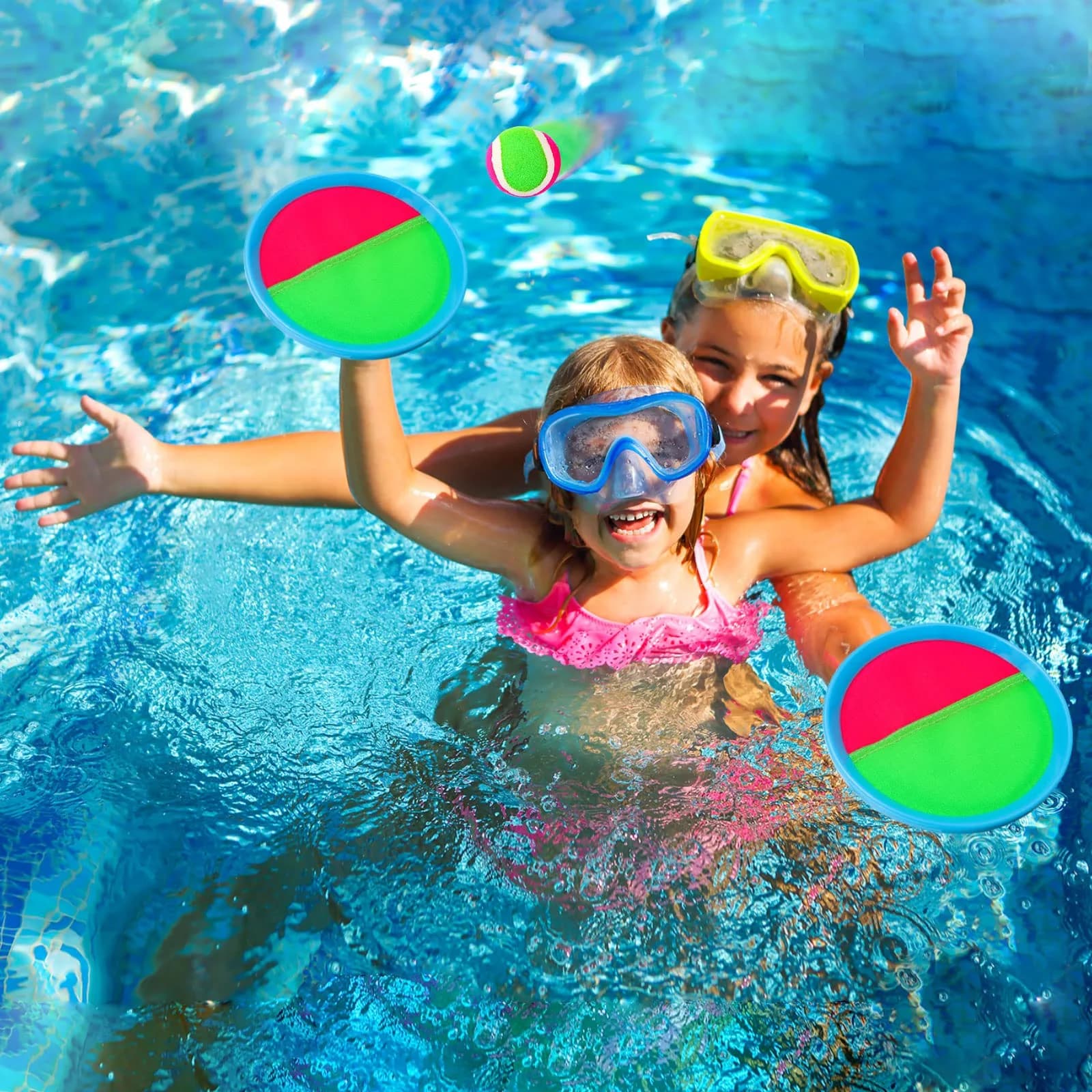 Ayeboovi Toss and Catch Ball Game Set with 2 Paddles & 2 Balls | Classic Outdoor Fun for Kids Ages 3-12 - view 3