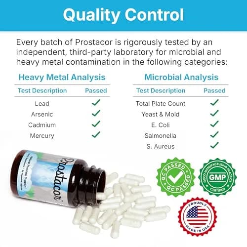 Prostacor Natural Prostate Support Supplement for Men, Vegan, Gluten-Free 30 Count (Pack of 1) | Supports Healthy Urine Flow, Fewer Urges, Bladder Control, and Uninterrupted, Restful Sleep Through the Night thumbnail 7