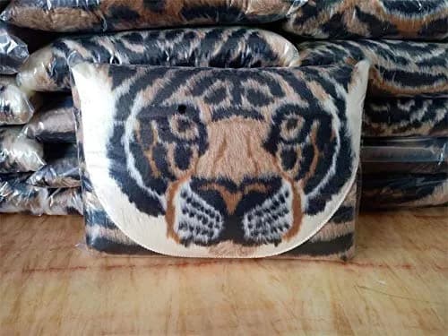yingda1992 Tiger Printed Skin Area Rug 80x105cm (2.6 x 3.4 ft) | Soft Faux Fur Animal Print for Living Room thumbnail 7