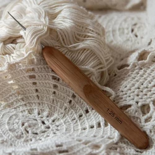Katech Crochet Hook Set for Beginners, 10 Sizes, Ergonomic Wooden Handles | Durable Stainless Steel, Ideal for Fine Work thumbnail 8
