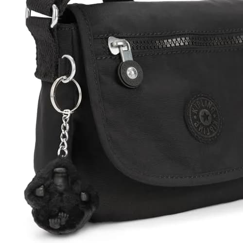 Kipling Sabian Mini Crossbody Bag Lightweight Small Nylon Purse in Black thumbnail 8