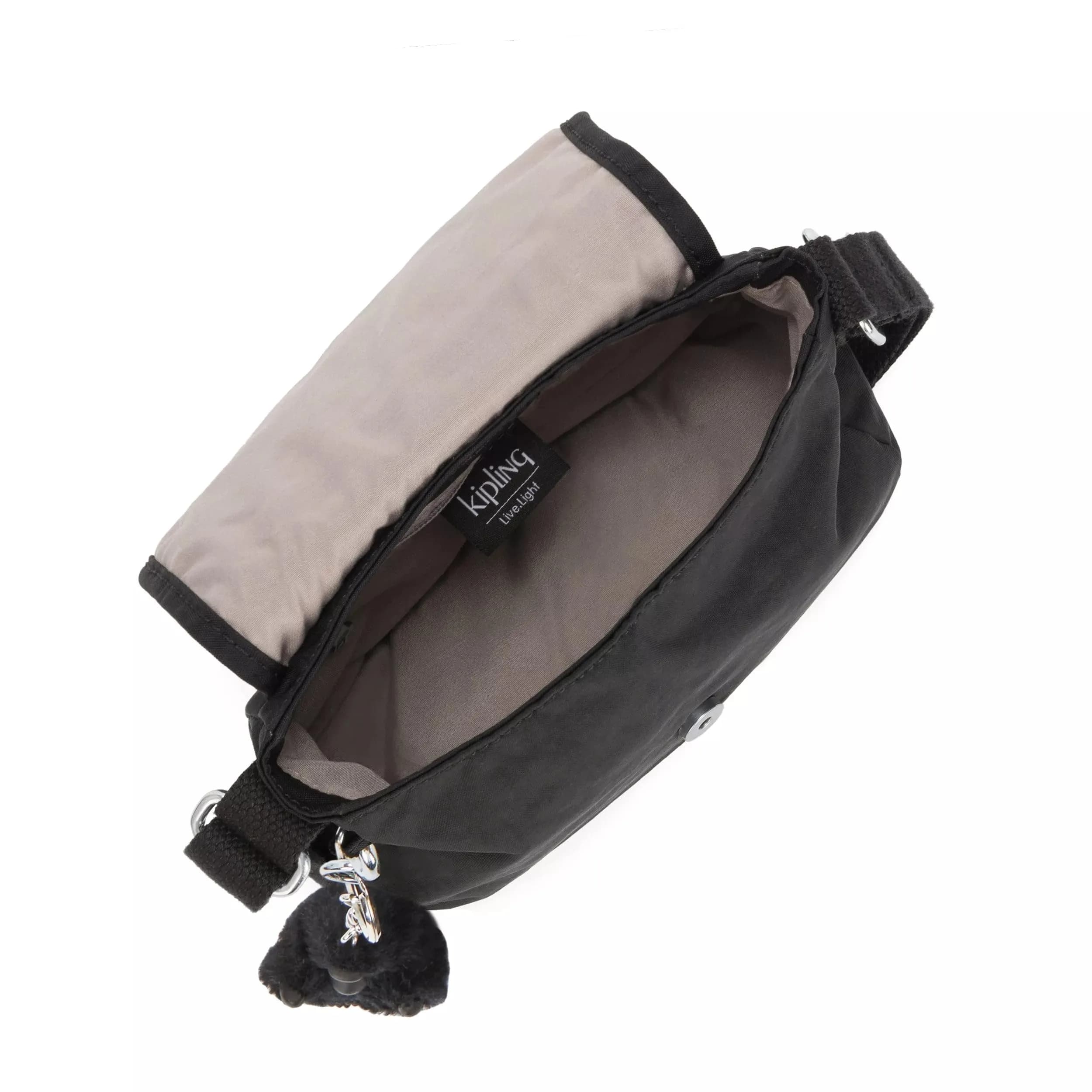 Kipling Sabian Mini Crossbody Bag in Black Noir (7.75"L x 5.75"H x 3.5"D) - view 4