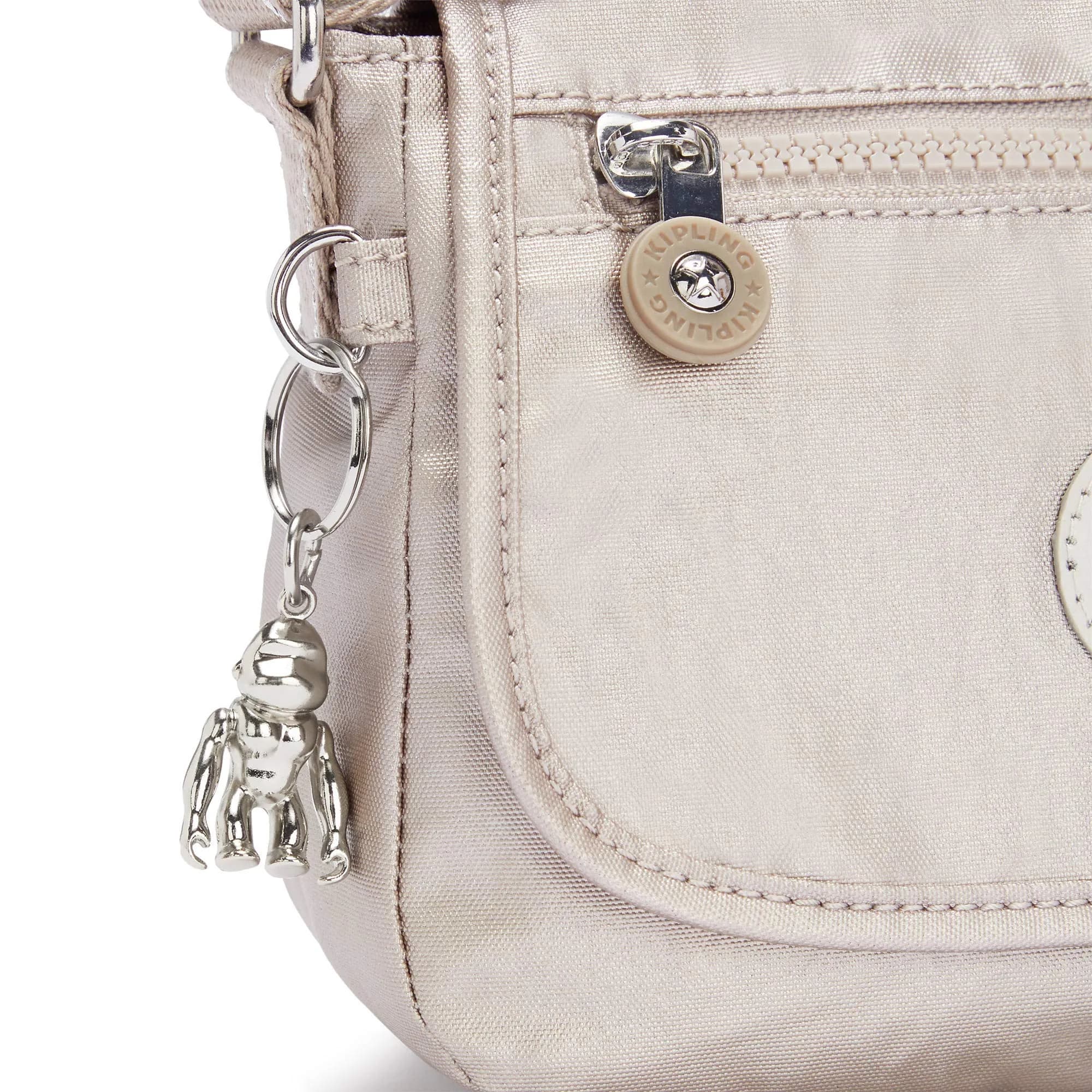 Kipling Sabian U Mini Crossbody Bag Metallic Glow 2L (7.75"L x 5.75"H x 3.5"D) | Lightweight & Water-Resistant for Daily Use - view 7