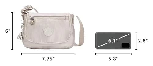 Kipling Sabian U Mini Crossbody Bag Metallic Glow 2L (7.75"L x 5.75"H x 3.5"D) | Lightweight & Water-Resistant for Daily Use thumbnail 3