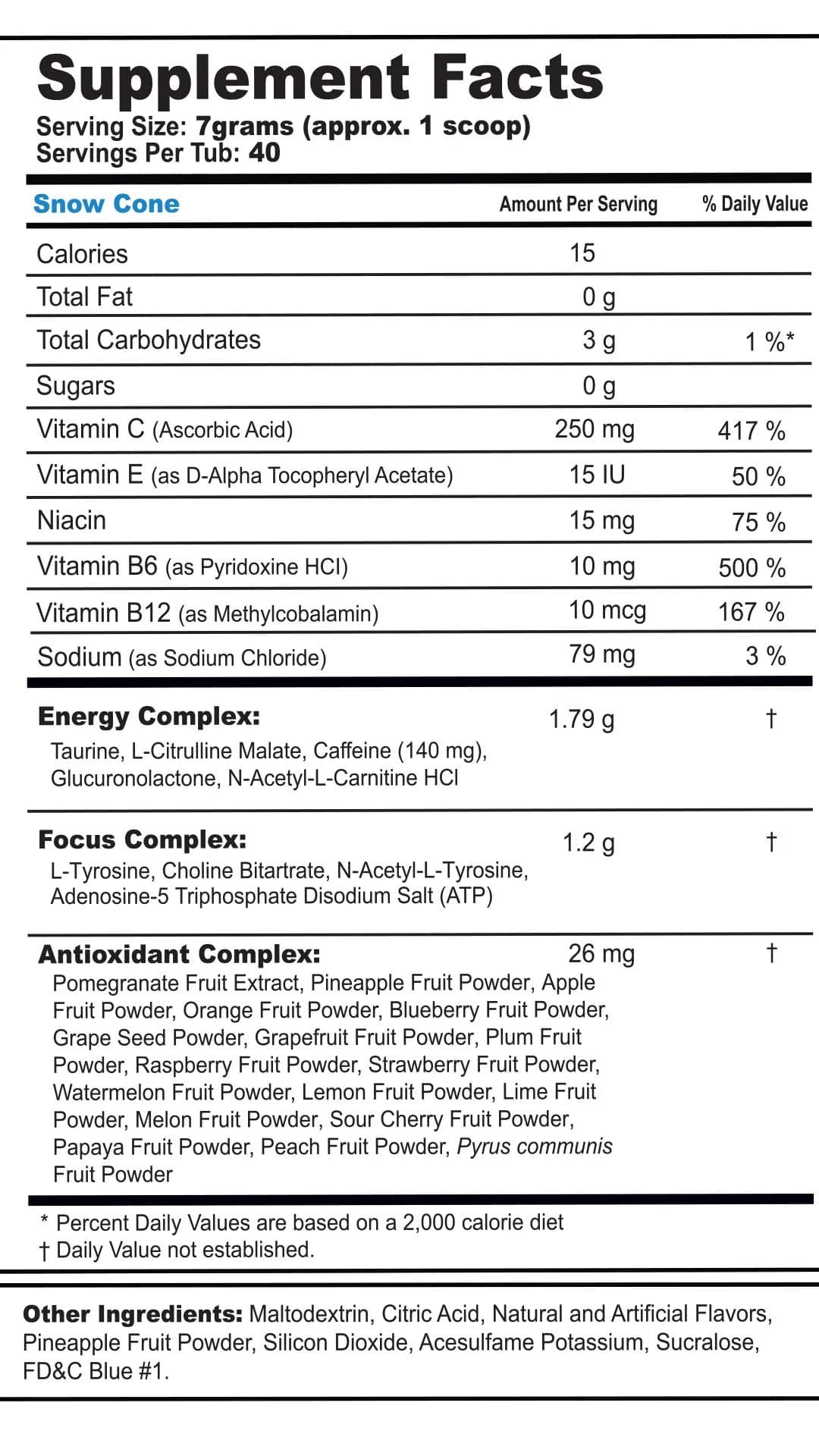 G Fuel Snow Cone Energy Drink Powder 9.9oz | Sugar-Free Focus & Antioxidants thumbnail 6