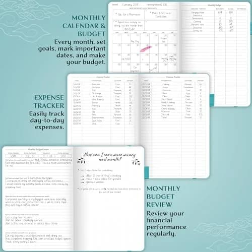 Legend Budget Planner Undated Monthly Budgeting & Bill Book Turquoise A5 (13.97cm x 21.08cm) thumbnail 4