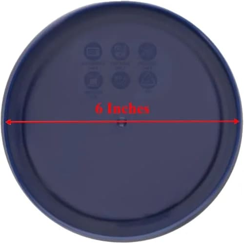 Pyrex 7201-PC 4-Cup Blue Food Storage Lid (4-Pack) 16.7cm x 16.7cm | Airtight Seal for Pyrex Bowls thumbnail 2