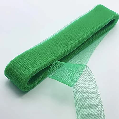 Top Trimming 2" Soft Horsehair Braid | 22 Yards, Green, Washable, Perfect for Garments & Millinery thumbnail 1