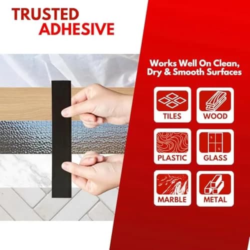 NextClimb Magnetic Tape Strips with Adhesive Backing | Strong Adhesive Magnets for Crafts | Flat No-Roll Flexible Sticky Magnet Sheet Stickers for Wall, Whiteboard, Fridge (20 Tape Strips - 6" / 15.24 cm) thumbnail 4