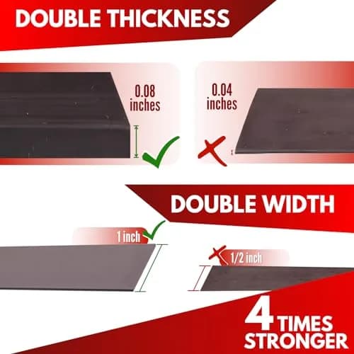 NextClimb Magnetic Tape Strips with Adhesive Backing | Strong Adhesive Magnets for Crafts | Flat No-Roll Flexible Sticky Magnet Sheet Stickers for Wall, Whiteboard, Fridge (20 Tape Strips - 6" / 15.24 cm) thumbnail 2