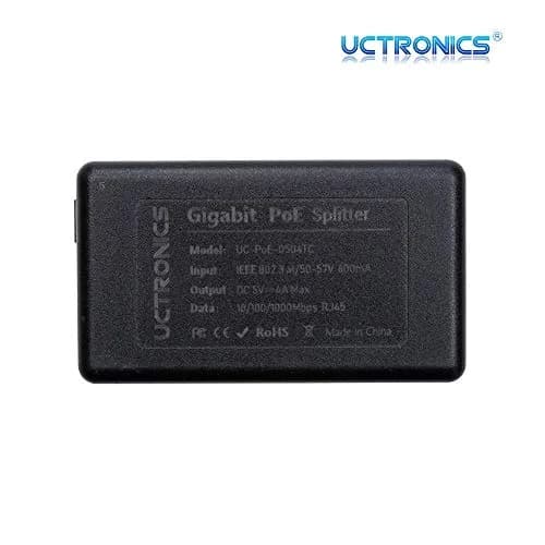 UCTRONICS USB-C PoE Splitter Gigabit, 5V 4A Power Supply for Raspberry Pi 4 & More | IEEE 802.3at/af thumbnail 3