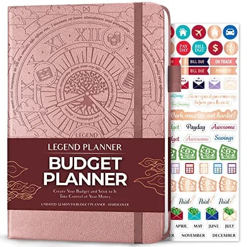 Legend Budget Planner Undated Monthly Budgeting & Bill Book Rose Gold A5 (5.5'' x 8.3'') | Budget Tracker for Home & Students thumbnail 1