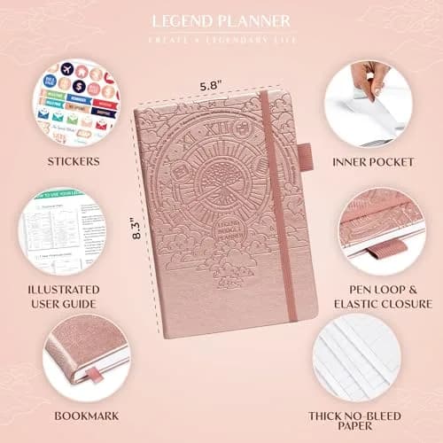 Legend Budget Planner Undated Monthly Budgeting & Bill Book Rose Gold A5 (5.5'' x 8.3'') | Budget Tracker for Home & Students thumbnail 2