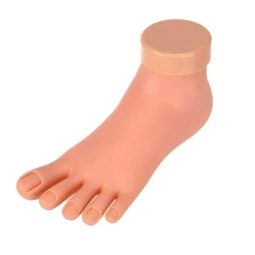 AORAEM Flexible Silicone Nail Training Foot Model | Practice Pedicure Mannequin with Movable Toes thumbnail 1
