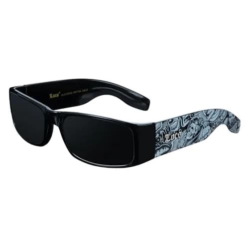 Locs Hardcore Black 0103 Sunglasses | UV400 Protection, Black Graffiti Frame thumbnail 1