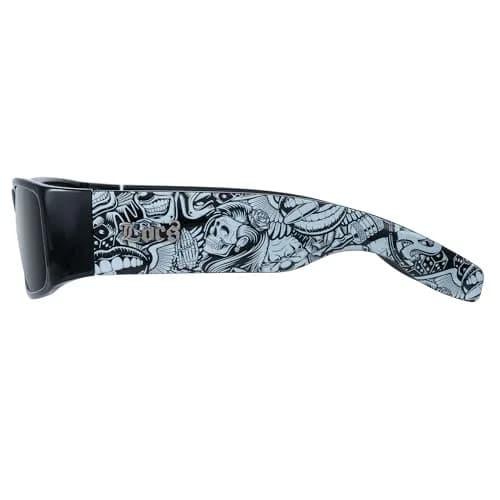 Locs Hardcore Black 0103 Sunglasses | UV400 Protection, Black Graffiti Frame thumbnail 2