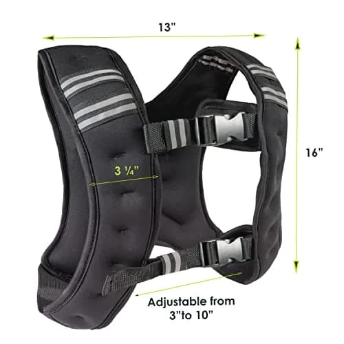 ProsourceFit Exercise Weighted Training Vest - 10lb | Adjustable, Durable & Balanced for All Fitness Levels thumbnail 2