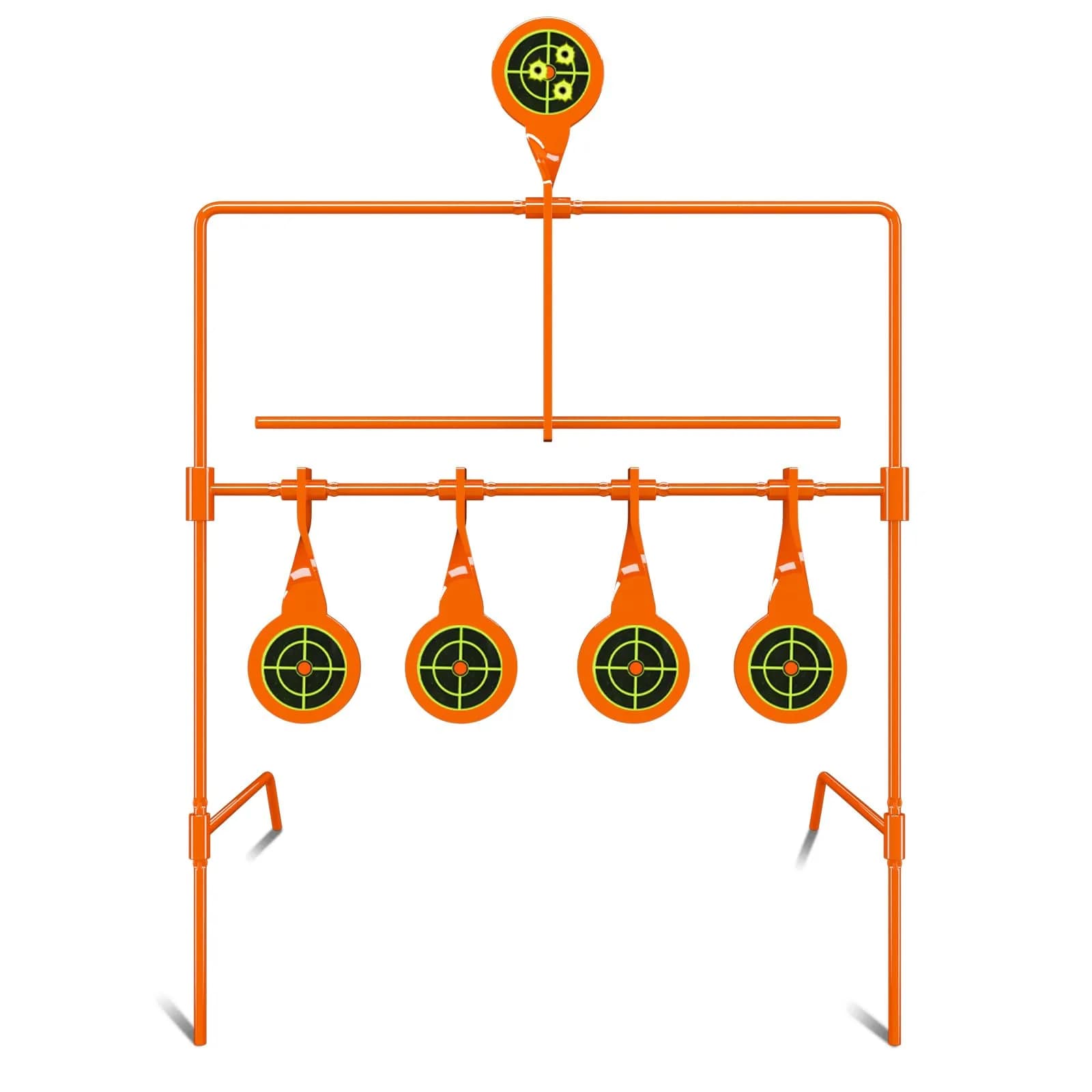 Highwild .22 Caliber Auto Resetting Steel Target with 2.5" Shooting Plates | Neon Orange - main product image