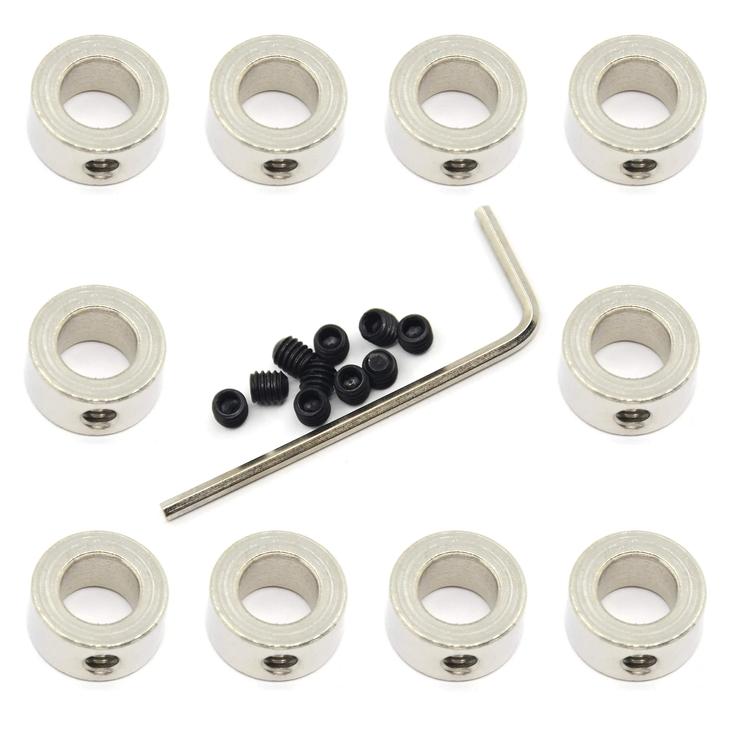 Befenybay 8mm Shaft Lock Collar T8 Lead Screw Accessory | Precision Fit for CNC & 3D Printers — 8mm-Silver