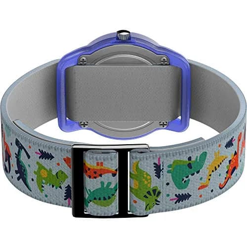 Timex Boys TW7C77300 Time Machines White/Dinosaurs Elastic Fabric Strap Watch | Water-Resistant 30m thumbnail 2