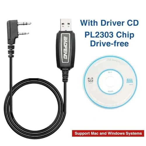 BAOFENG USB Programming Cable PL2303 Support Chirp Compatible UV-5R Mini, BF-F8HP, UV-5G Plus, GM-15Pro, UV-82, UV-5R, GM21, T18 Quansheng, Driver thumbnail 4