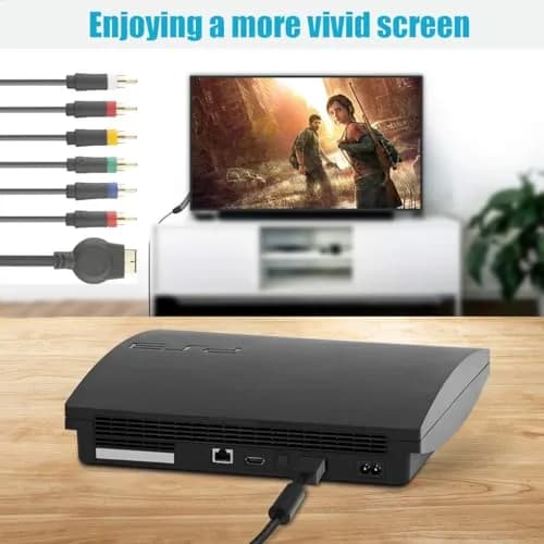 TENINYU PS3 Component AV Cable 6 ft (1.83 m) | High Resolution HDTV Multi Out RCA Audio Video Cable for PS2/PS3/PS3 Slim thumbnail 5