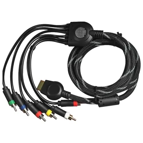 TENINYU PS3 Component AV Cable 6 ft (1.83 m) | High Resolution HDTV Multi Out RCA Audio Video Cable for PS2/PS3/PS3 Slim thumbnail 7