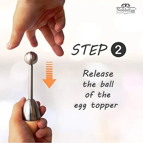 NobleEgg Egg Topper Opener Cracker Tool | Stainless Steel Soft-Boiled Egg Cutter (1-Pack) thumbnail 3