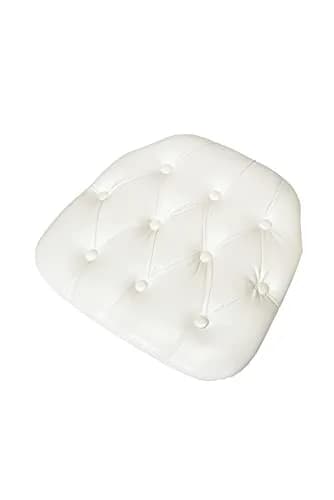Commercial Seating Products White Tufted Vinyl Cushions 6-Pack | Indoor & Outdoor Seat Comfort thumbnail 1