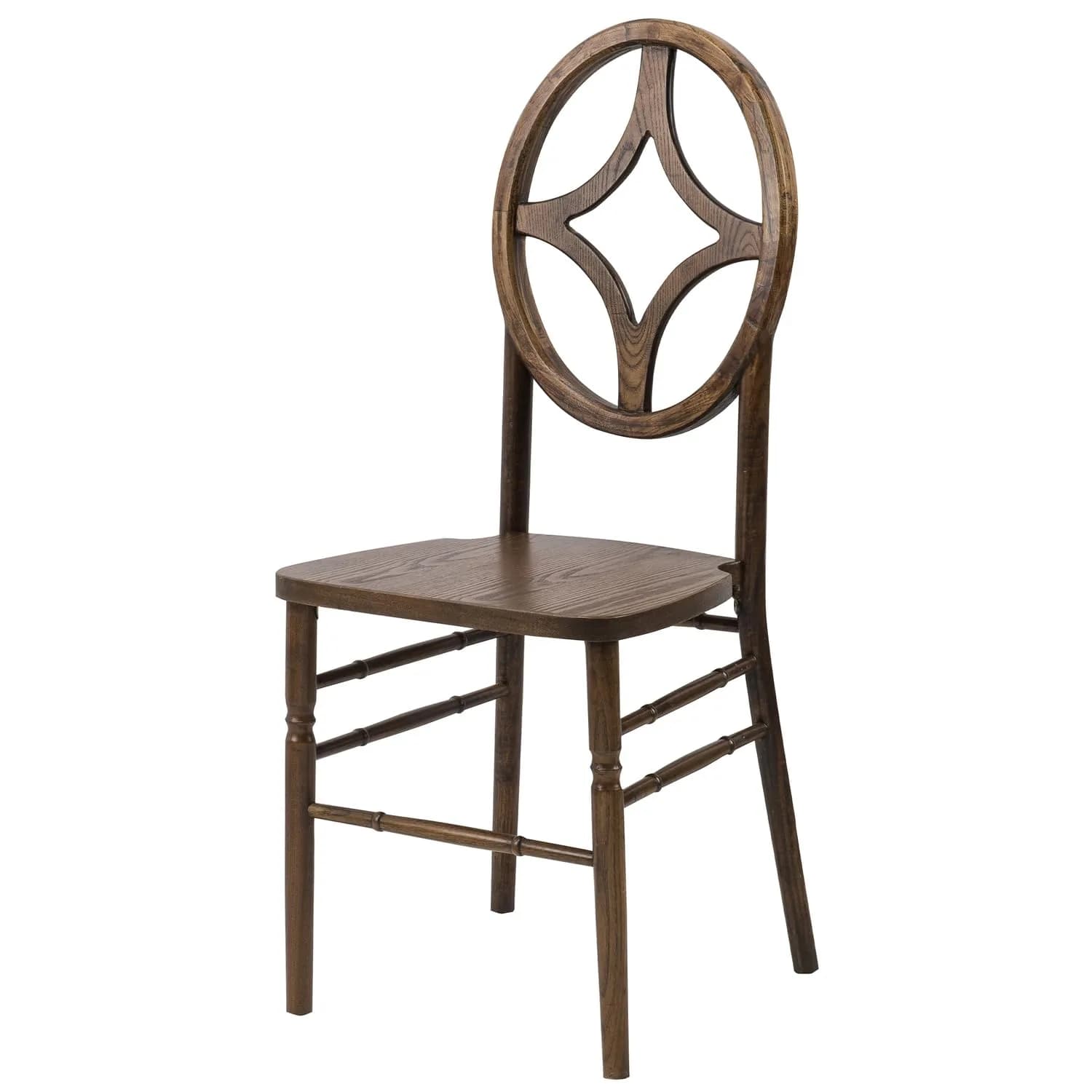 Commercial Seating Products Diamond Dark Walnut Wood Chairs | Rustic Stackable Dining Chairs — Dark Walnut