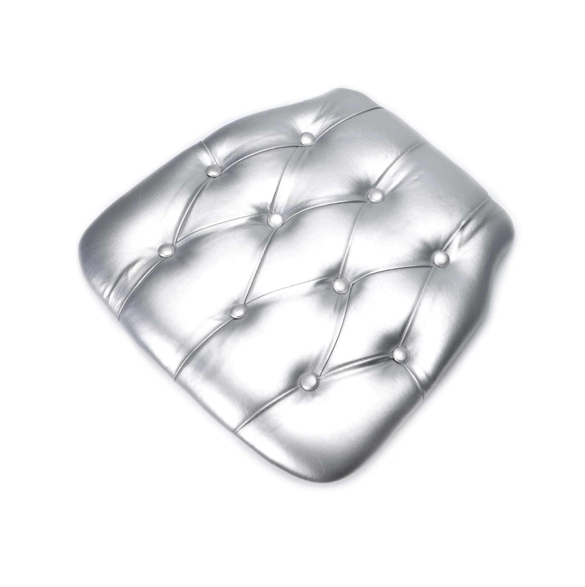 Commercial Seating Products Silver Tufted Vinyl Cushions Chairs | Durable & Seamless 6-Pack