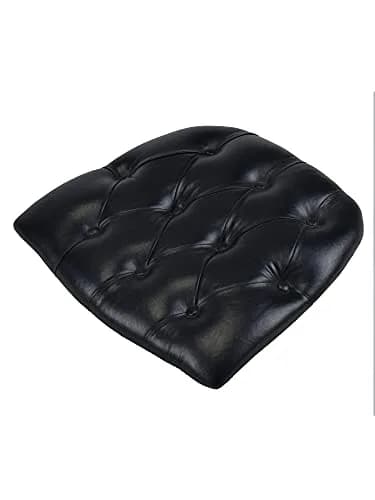 Commercial Seating Products Black Tufted Vinyl Cushions Chairs | 4-Pack, Outdoor & Indoor thumbnail 1