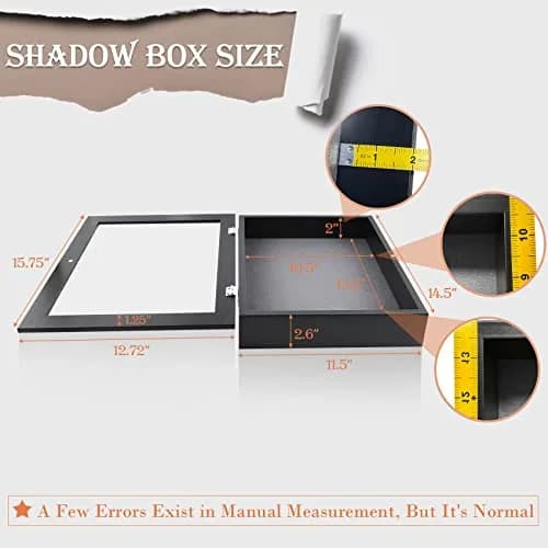 Golden State Art 11x14 Black Shadow Box Frame 2-inch Depth | Wall Display for Photos & Mementos thumbnail 3