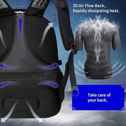 SHRRADOO Extra Large Travel Laptop Backpack for Men, Work College Backpacks | 50L Capacity, Fits 17 Inch Laptops thumbnail 5