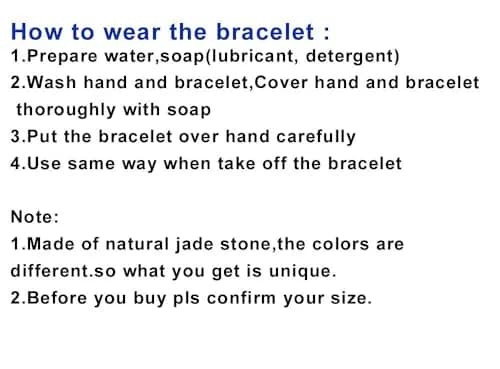 Zimlove Natural Jade Bangle Bracelet 62mm | Chinese Style Green Hand Jade Bracelets thumbnail 10