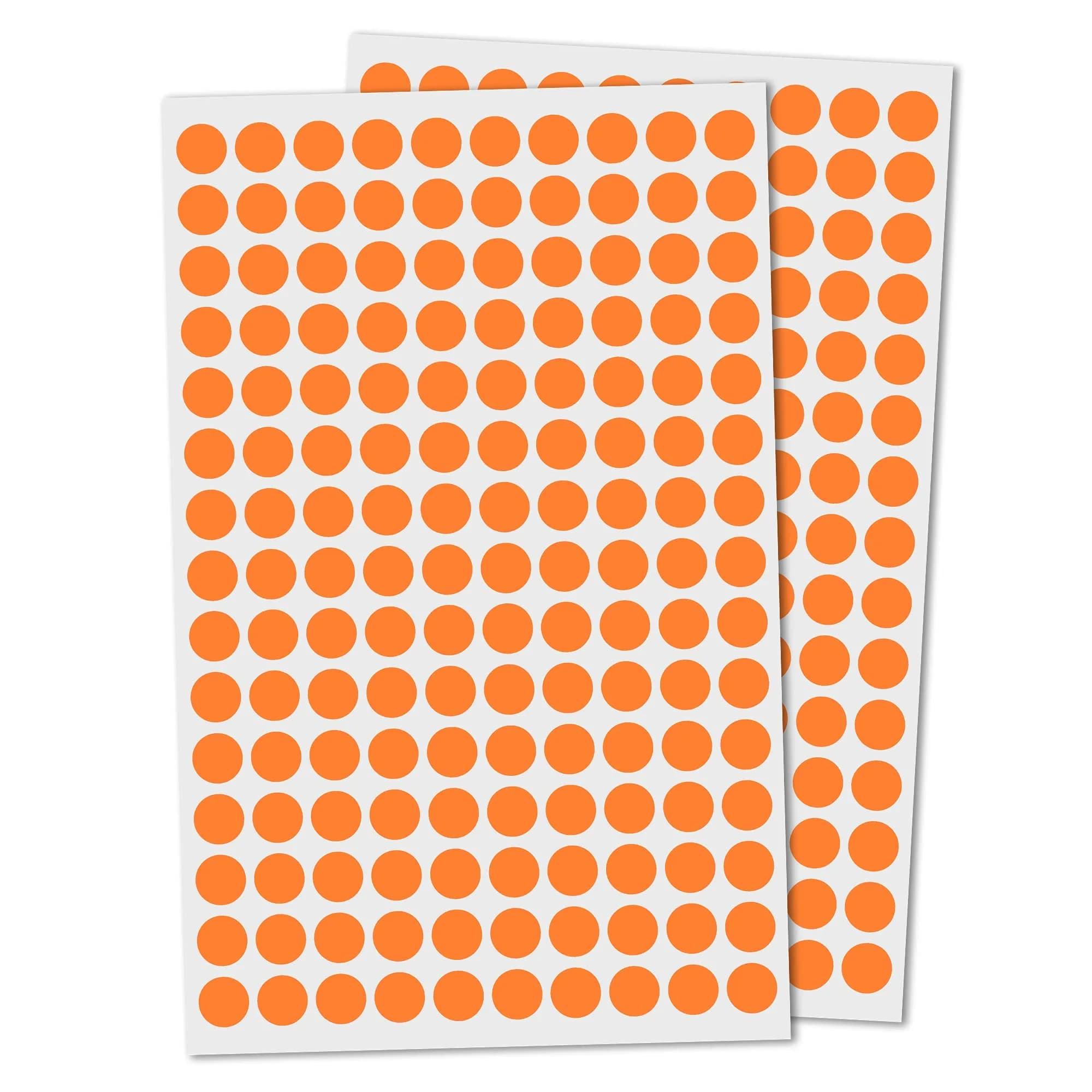 TownStix Orange 3000 Pack Label | 0.375" Round Dot Stickers for Office & School — Orange