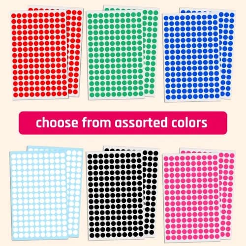 TownStix Orange 3000 Pack Label | 0.375" Round Dot Stickers for Office & School thumbnail 8