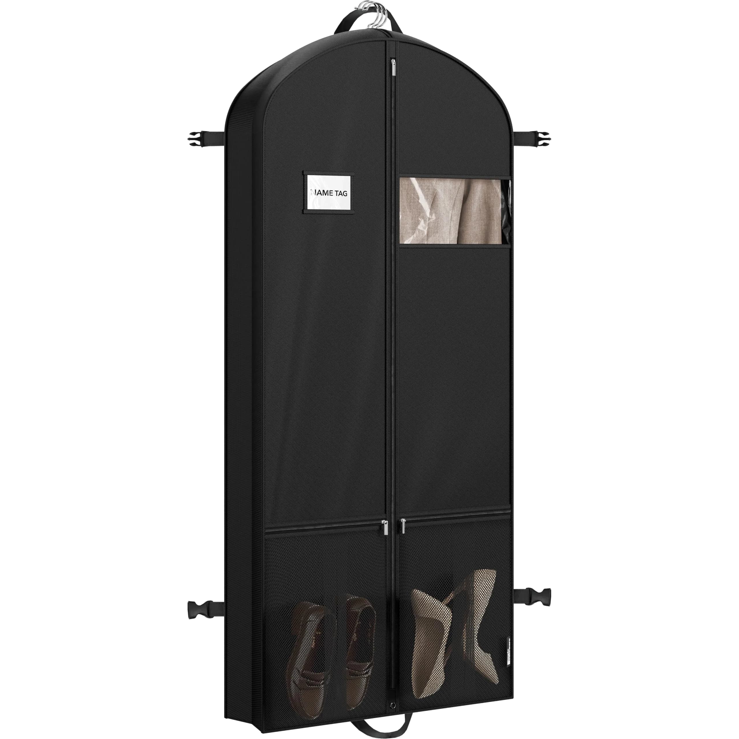 Simple Houseware 60" Travel Garment Bag with Pockets | Heavy Duty 300D Polyester, Foldable & Breathable, 26"W x 60"H — 60-Inch Long w/ Pocket, Single