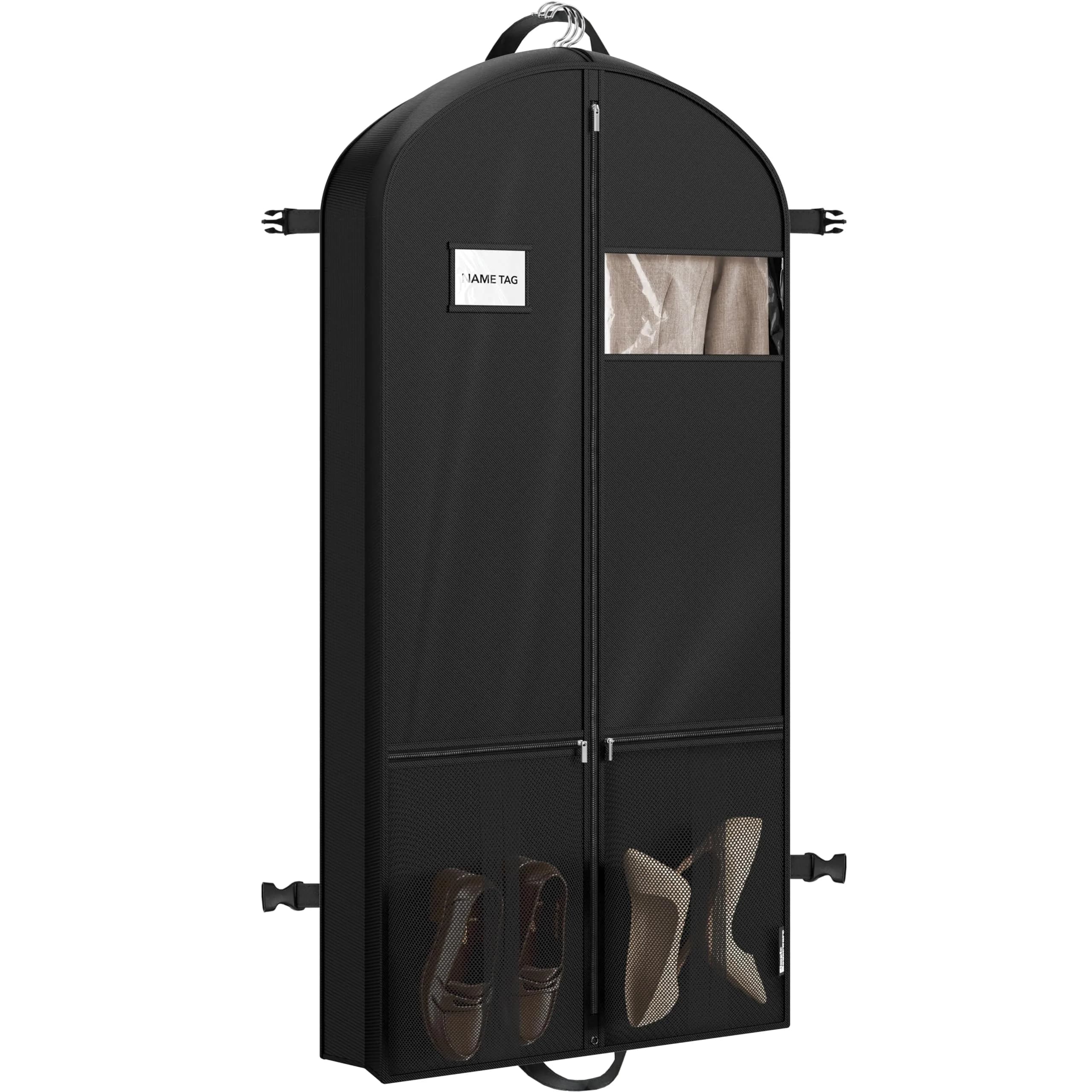 Simple Houseware 54" Travel Garment Bag with Pockets | Heavy Duty 300D Polyester, Black - main product image