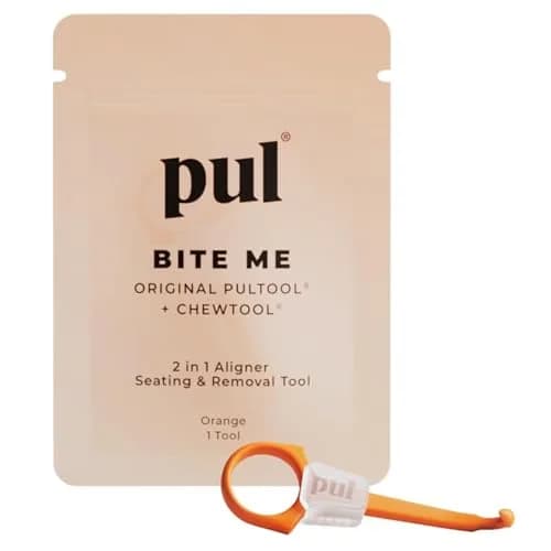 PUL 2-in-1 Aligner Removal Tool and Chewies Orange Pack | Hygienic Easy Removal & Secure Fit thumbnail 1
