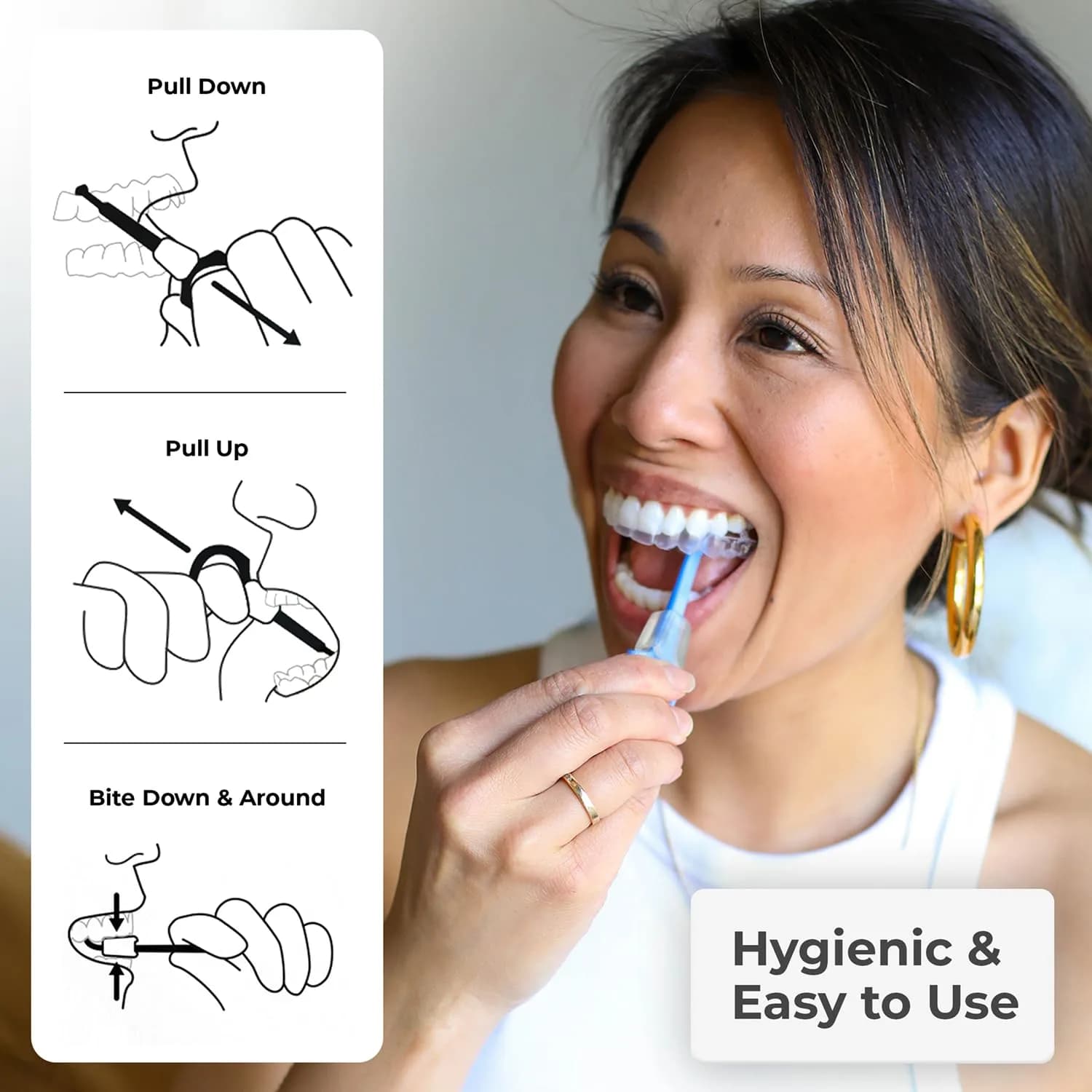 PUL 2-in-1 Aligner Removal Tool and Chewies Orange Pack | Hygienic Easy Removal & Secure Fit - view 3