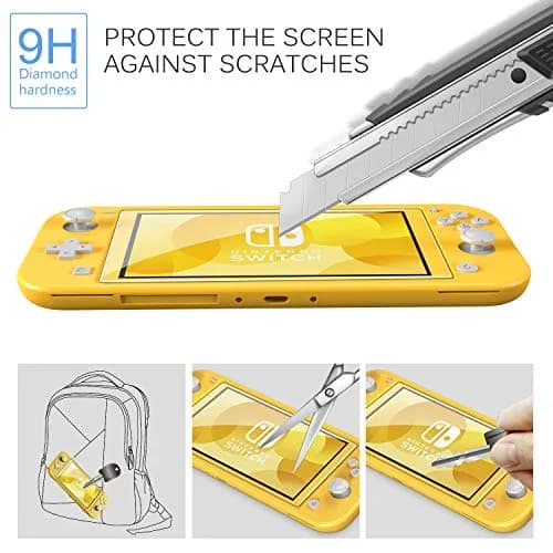 ivoler 4 Pack Screen Protector Tempered Glass for Nintendo Switch Lite, Transparent HD 9H Hardness | Clear Anti-Scratch Bubble-Free Fit thumbnail 4
