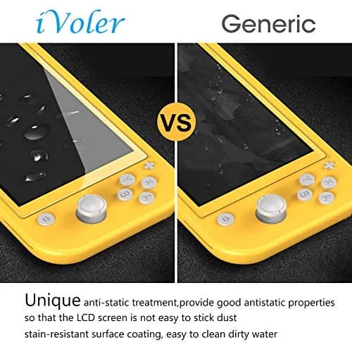 ivoler 4 Pack Screen Protector Tempered Glass for Nintendo Switch Lite, Transparent HD 9H Hardness | Clear Anti-Scratch Bubble-Free Fit thumbnail 6